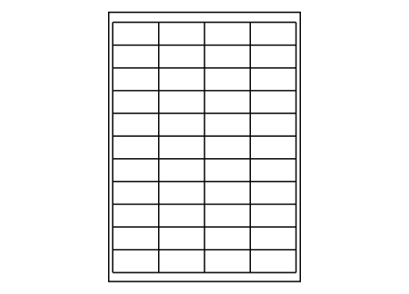 Planche A4 étiquette 50 x 25 mm
