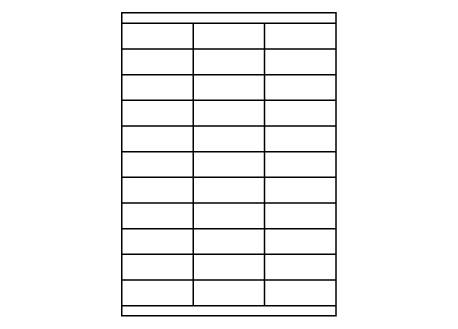 Planche A4 étiquette 70 x 25 mm