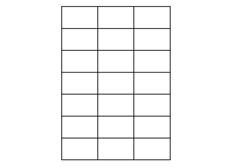Planche A4 étiquette 70 x 42.3 mm