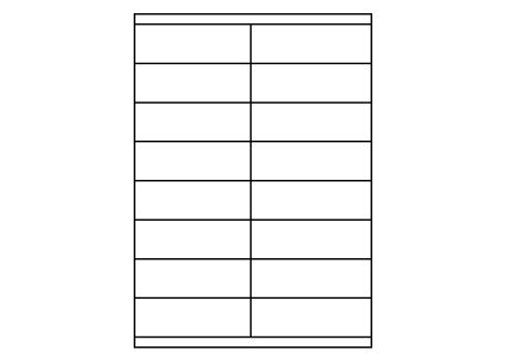 Planche A4 étiquette 105 x 35 mm