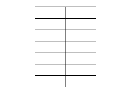Planche A4 étiquette 105 x 39 mm