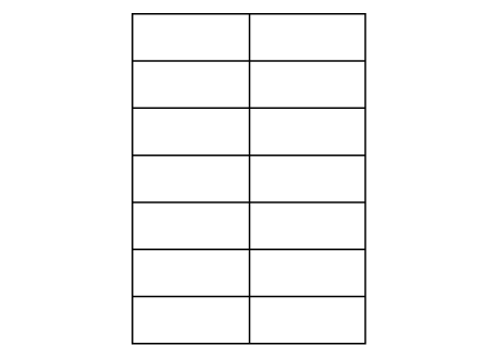 Planche A4 étiquette 105 x 42.3 mm