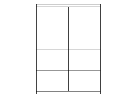 Planche A4 étiquette 105 x 70 mm