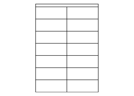 Planche A4 étiquette 105 x 41 mm