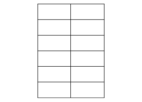 Planche A4 etiquette 105 x 49.5 mm