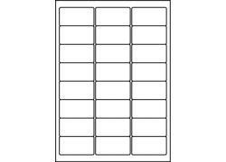 Planche A4 étiquettes 63,5 x 33,9 mm