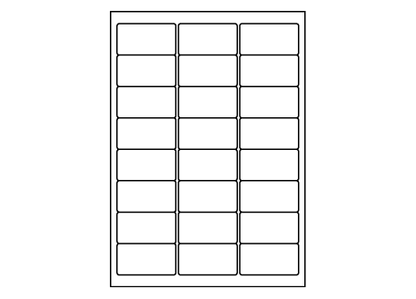 Planche A4 étiquette 63.5 x 33.9 mm