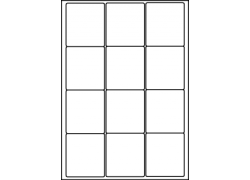 Planche A4 étiquettes 63,5 x 72 mm