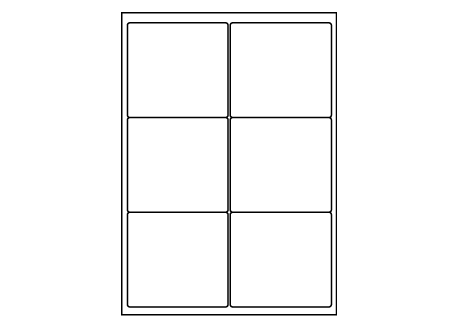 Planche A4 étiquette 99 x 93.1 mm