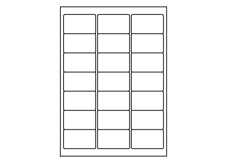 Planche A4 étiquette 63.5 x 38.1 mm