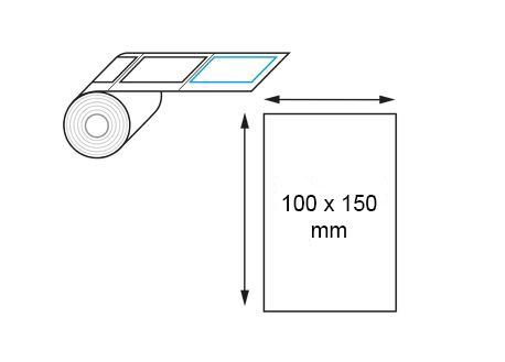 Étiquettes  100 x 150 mm thermique direct en rouleaux 