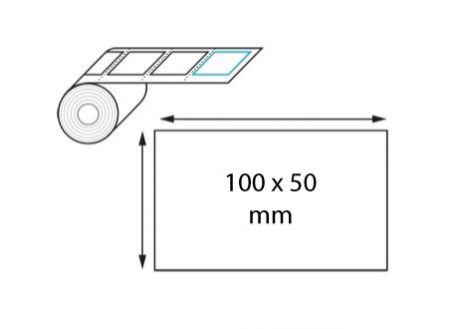 Étiquette logistique  100 x 50 mm thermique direct en rouleau  