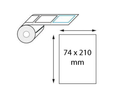 Étiquette logistique 74 x 210mm transfert thermique en rouleau