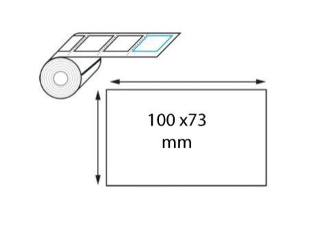 Étiquette logistique 100 x 73 mm transfert thermique en rouleau