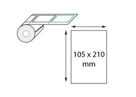 Étiquette logistique 105 x 210 mm transfert thermique en rouleau