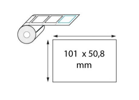 Étiquette logistique 101 x 50,8 mm velin thermique direct en rouleaux / imprimante mobile
