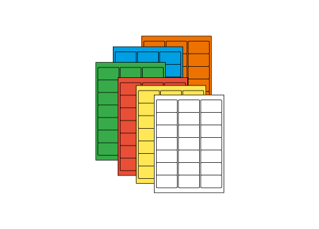 Etiquettes en planche Vergé Crème Ivoire ronde Ø 63 mm - 12 poses