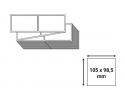 Étiquette logistique 105 x 98,5 mm en paravent