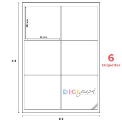 Planche A4 étiquettes  99 x 93,1 mm-Digigraph