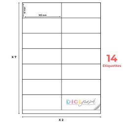 Planche A4 étiquettes 105 x 41 mm-Digigraph