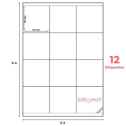 Planche A4 étiquettes 70 x 70 mm-Digigraph