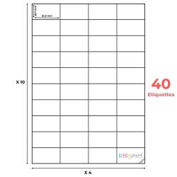 Planche A4 étiquettes 52,5 x 29,7 mm | Digigraph
