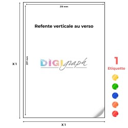 planche A4 étiquettes 210 x 297 mm-Digigraph