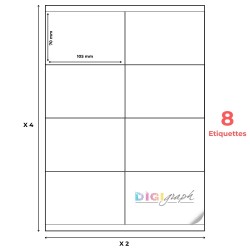 étiquette adhésive planche a4 105 x 70 mm-Digigraph