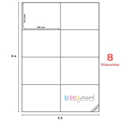 Planche A4 étiquettes 105 x 74,2 mm-Digigraph