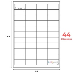 Planche A4 étiquettes 50 x 25 mm-Digigraph