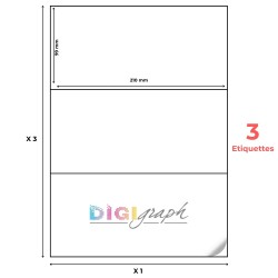 Planche A4 étiquettes 210 x 99 mm-Digigraph
