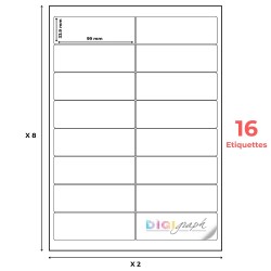 Planche A4 étiquettes 99 x 33,9 mm-Digigraph