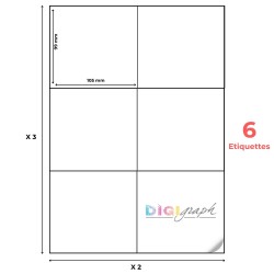 Planche A4 étiquettes 105 x 99 mm-Digigraph