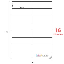 Planche A4 étiquettes 105 x 37 mm-Digigraph