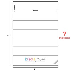 Planche A4 étiquettes 210 x 40,3 mm-Digigraph
