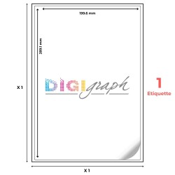 Planche A4 étiquettes 199,6 x 289,1 mm-Digigraph