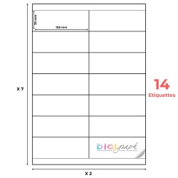 Planche A4 étiquettes 105 x 39 mm-Digigraph