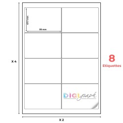 Planche A4 étiquettes 99 x 67,7 mm-Digigraph