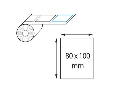 Étiquette MAXstick en continue papier thermique FSC Linerfree Ø80x80 mm