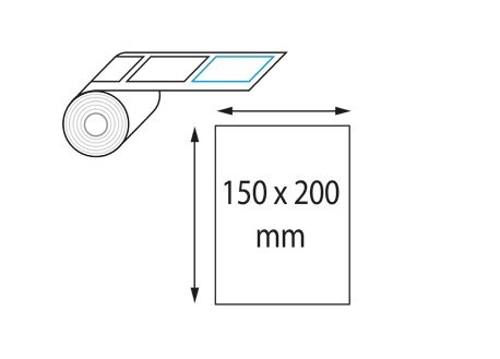 Etiquettes 150 x 200 mm jet d'encre et laser en rouleau-Digigraph