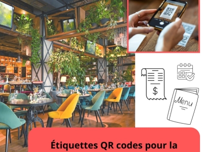 Étiquettes QR codes pour la restauration et l'hôtellerie (CHR)