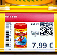 Étiquettes pour rayonnage dans le commerce